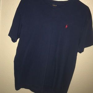 Navy blue short sleeve polo